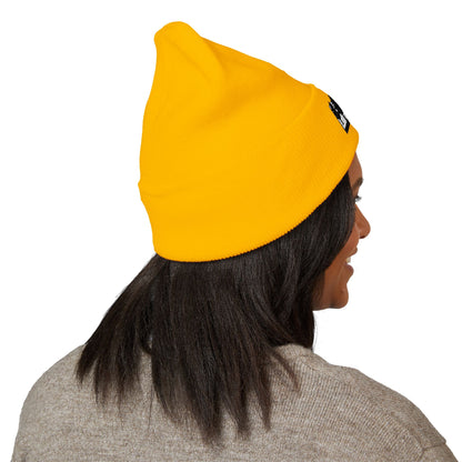 Embroidered  Beanie (Yellow)