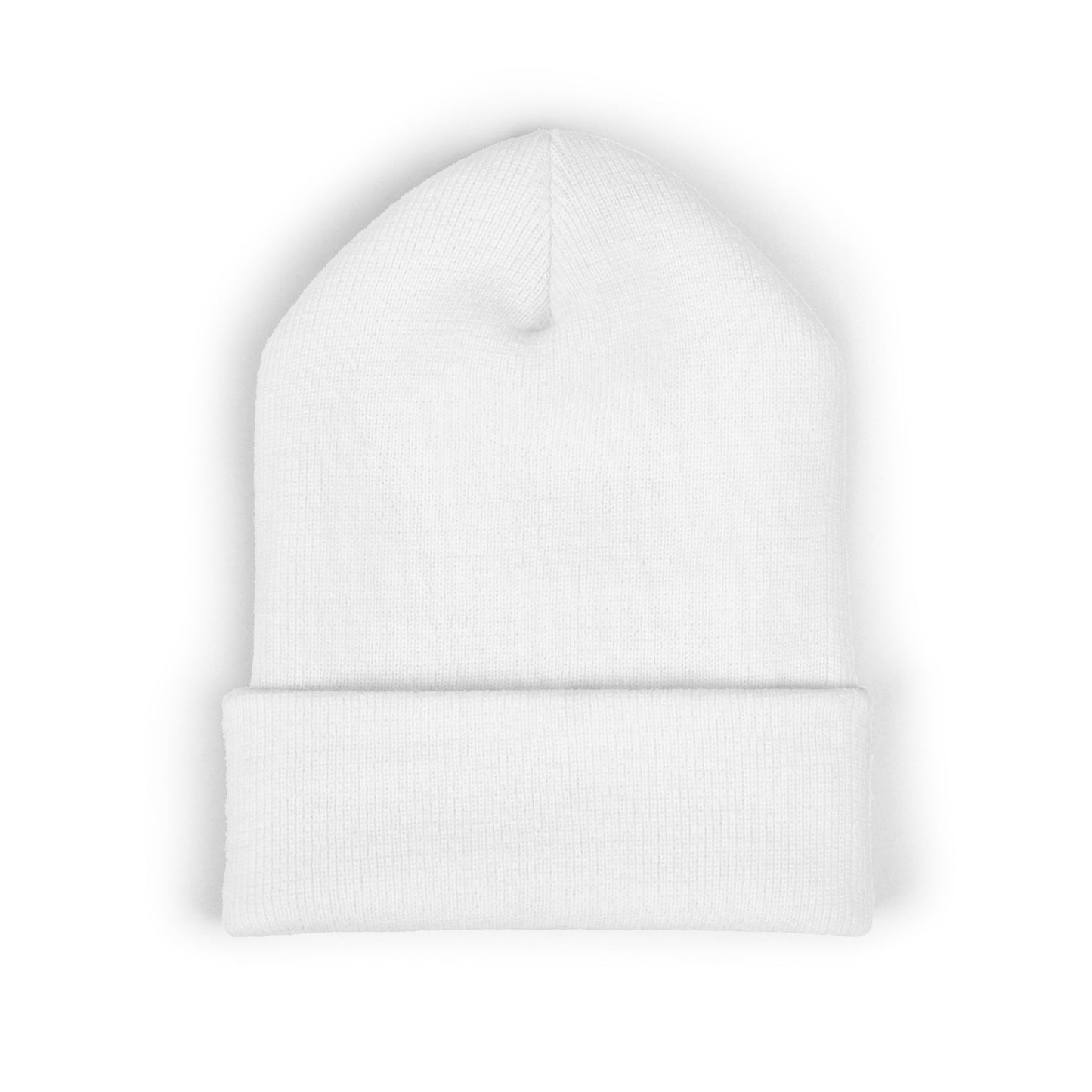 Embroidered  Beanie (White)