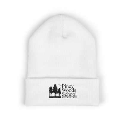 Embroidered  Beanie (White)