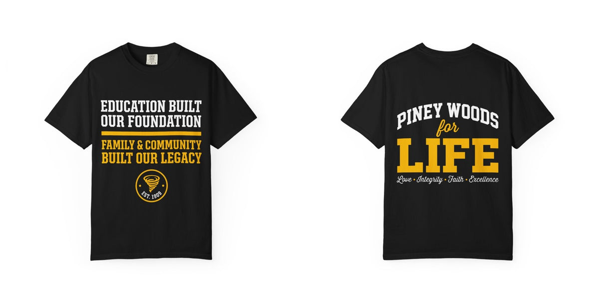 Built Our Legacy Tee Values Edition — front and back print