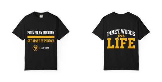 Proven By History Tee — front and back print